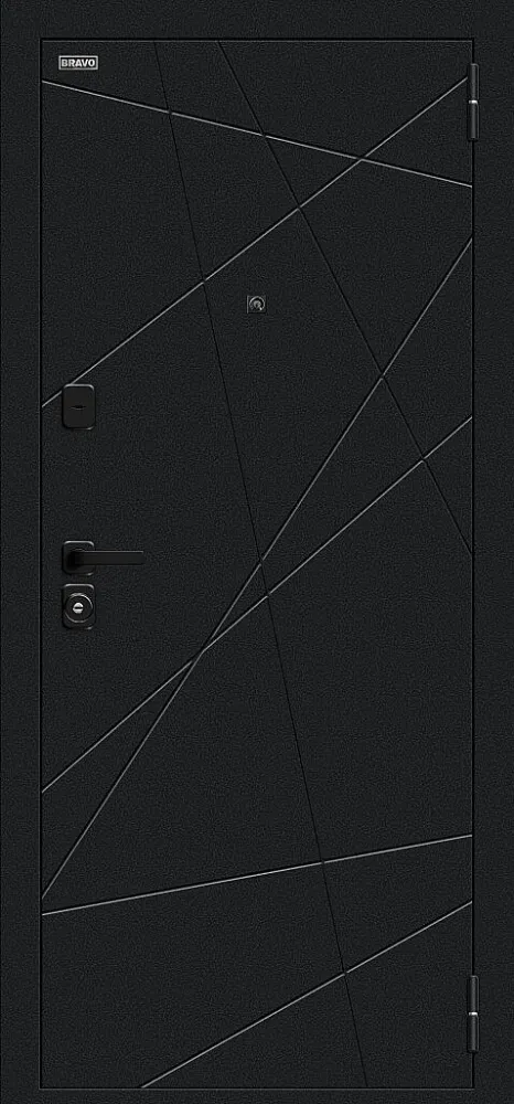 Дверь Граффити-5/SBlack Букле черное/Snow Art BR6188